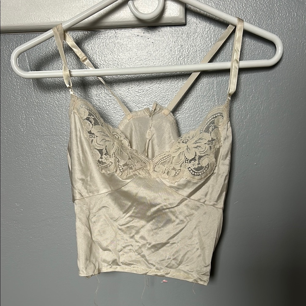 Elegant Cream Lace Camisole Top